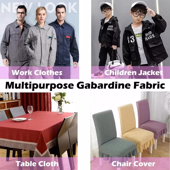 300d 100% poliéster Gabardine Minimatt Fabric Workwear Jacket Fabric