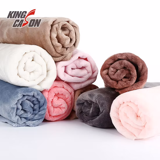 Kingcason poliéster escovado tricô flanela de malha coral polar velo cobertor de veludo lençol pijamas sofá cortina tecido para casa estofamento tecido para vestuário