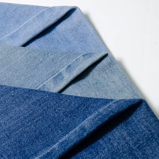 Zz0115 Tecido de algodão Jean reciclado Premium Bom tecido jeans elástico com estilo retro para jeans femininos